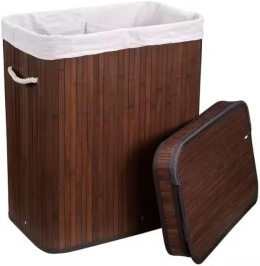 Kosz pojemnik bambusowy na pranie 2 komory SN7086
