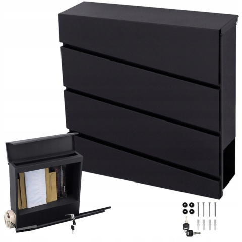 Skrzynka pocztowa na listy SN3645-2 Czarna