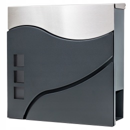 Skrzynka pocztowa na listy SN3686-1 Antracyt + Stal Nierdzewna