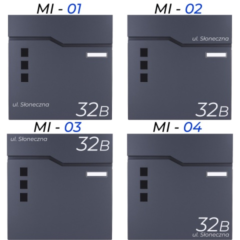 Skrzynka pocztowa na listy z adresem SN3678-1-D
