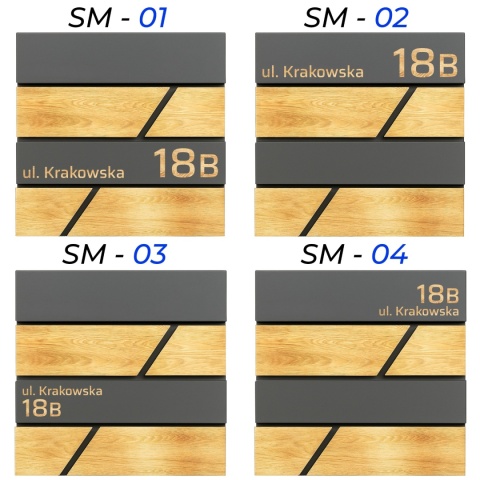 Skrzynka pocztowa na listy z adresem SN3638-D1
