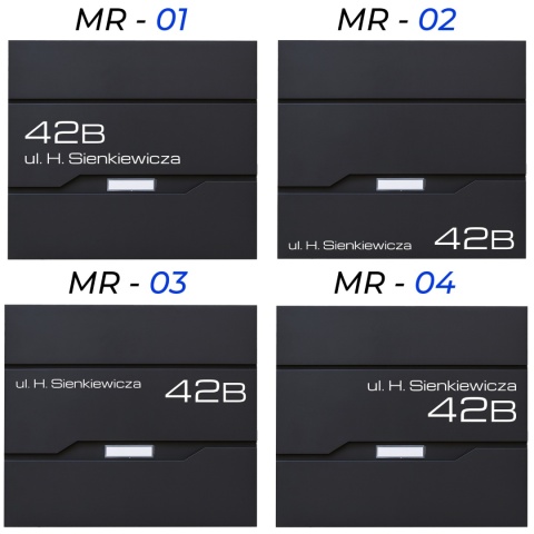 Skrzynka pocztowa na listy z adresem SN3673-1-D