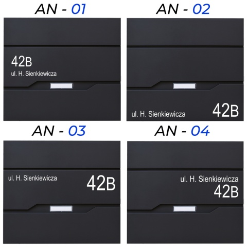 Skrzynka pocztowa na listy z adresem SN3673-1-D