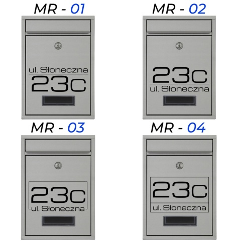 Skrzynka pocztowa na listy z adresem SN3668-D