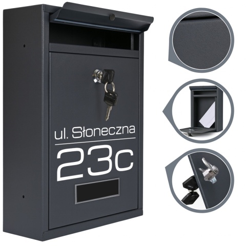 Skrzynka pocztowa na listy z adresem SN3664-1-D