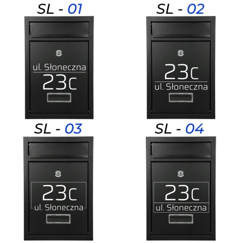 Skrzynka pocztowa na listy z adresem SN3664-2-D