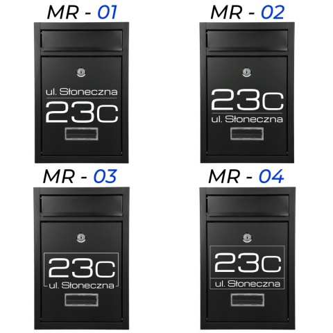 Skrzynka pocztowa na listy z adresem SN3664-2-D