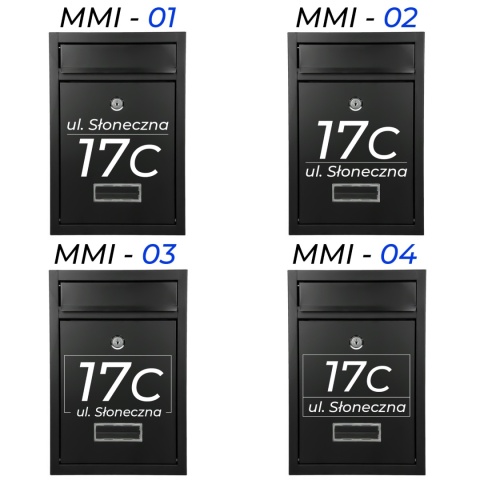 Skrzynka pocztowa na listy z adresem SN3664-2-D