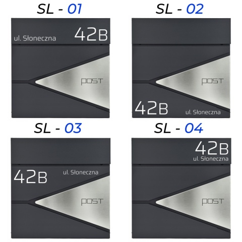 Skrzynka pocztowa na listy z adresem SN3693-1-D