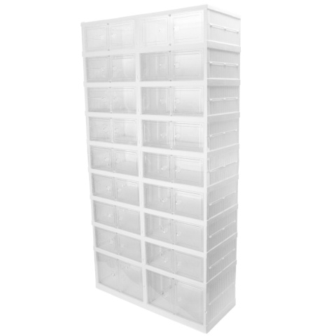18x Pudełko pojemnik organizer szafka regał stojak na buty obuwie z klapą SN7093