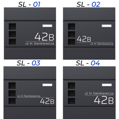 Skrzynka pocztowa na listy z adresem SN3676-1-D