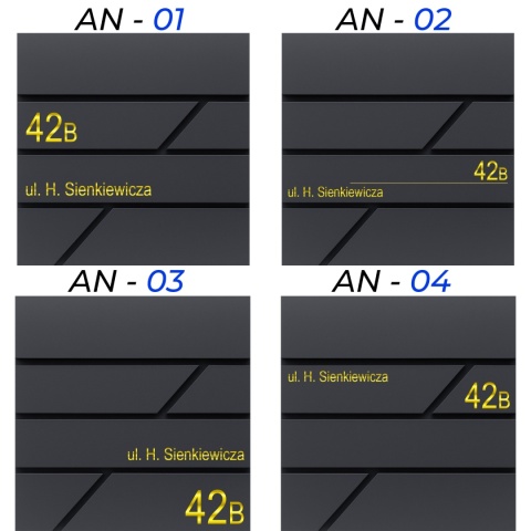 Skrzynka pocztowa na listy z adresem SN3642-1-D1