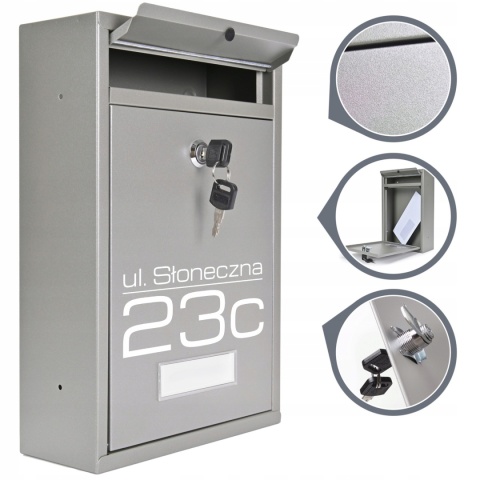 Skrzynka pocztowa na listy z adresem SN3664-4-D