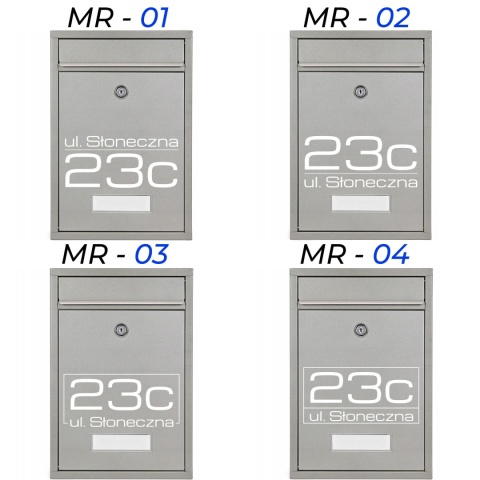 Skrzynka pocztowa na listy z adresem SN3664-4-D