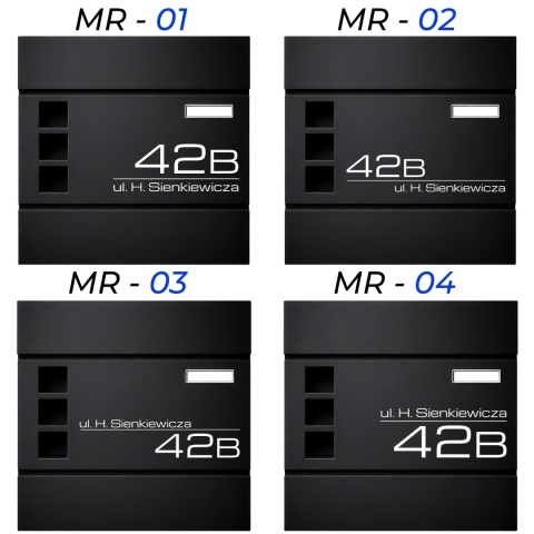 Skrzynka pocztowa na listy z adresem SN3676-2-D