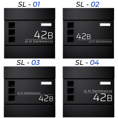 Skrzynka pocztowa na listy z adresem SN3676-2-D