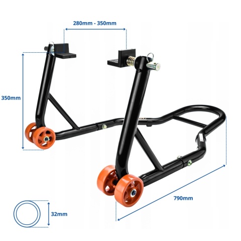 Stojak podnośnik motocyklowy na pod tył + przód wahacz widelec zestaw SN1706