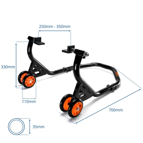 Stojak podnośnik motocyklowy na pod tył wahacza wahacze L PREMIUM SN1720