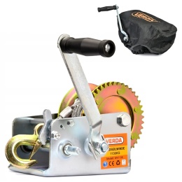 Wciągarka ręczna z liną stalową na korbkę 1125 kg WK1136