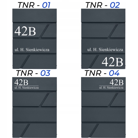 Skrzynka pocztowa na listy z adresem SN3716-1-D