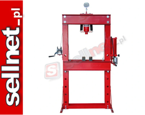 Prasa pneumatyczno-hydrauliczna 50 ton z manometrem Prasa pneumatyczno-hydrauliczna 50 ton z manometrem