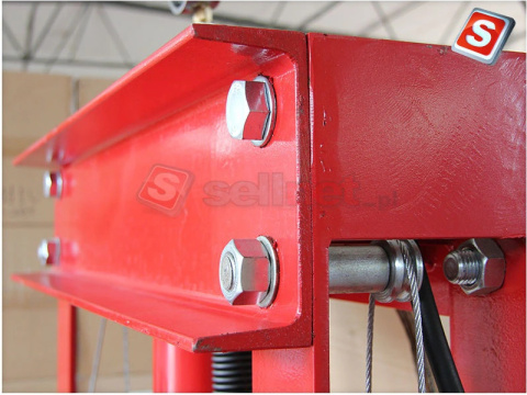 Prasa pneumatyczno-hydrauliczna 50 ton z manometrem Prasa pneumatyczno-hydrauliczna 50 ton z manometrem