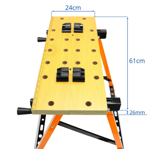 Stół stolik warsztatwy roboczy regulowany kobyłka 150 KG SN6719 Stół stolik warsztatwy roboczy regulowany kobyłka 150 KG SN6719